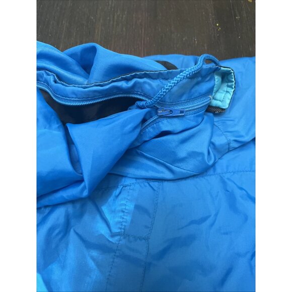 Nike Windbreaker Mens M Blue Vtg 90s Hooded Track Jacket Running Gray Tag Logo - Picture 6 of 8